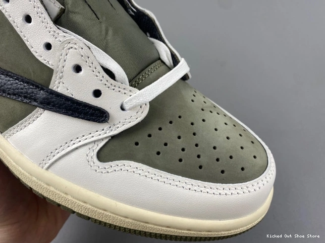 Kicked Out Shoe Store OG MEDIUM OLIVE JORDAN LOW 1 DM7866-200 SCOTT AIR TRAVIS X 0725
